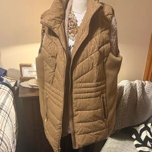 Michael Kors Tan Quilted Vest